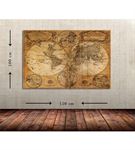 Dünya Haritası Büyük Boy  Kanvas Tablo 100x150 cm