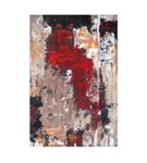 Soyut Kırmızı Siyah Kanvas Tablo 35x50cm
