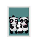 Üçlü Panda Tekli Çerçeve Seti
