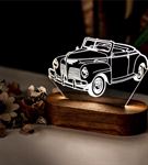 Nostaljik Araba Tasarımlı 3D Led Lamba