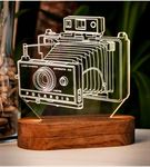 Nostaljik Fotoğraf Makinesi Tasarımlı 3D Led Lamba