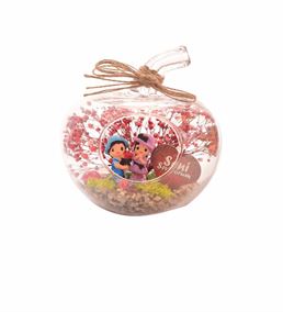 Mini Elma Sevgiliye Çiçek Teraryum-Ebame0157