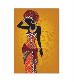 Afrikalı Kadın  Kanvas Tablo 20x30cm