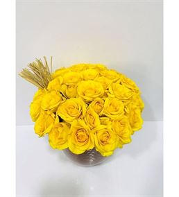 Bakır Design Mini Sarı Güller