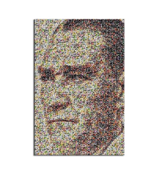 Atatürk Portre Mozaik Kanvas Tablo 20x30cm