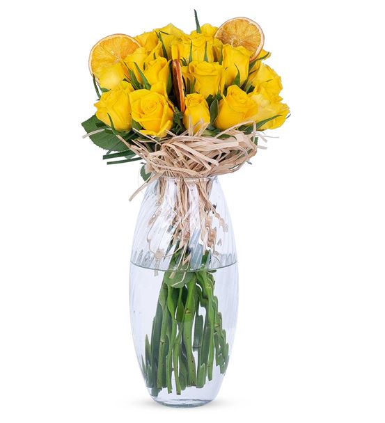 Carignan Serisi Sarı Gül Tutkusu Çiçek Aranjmanı