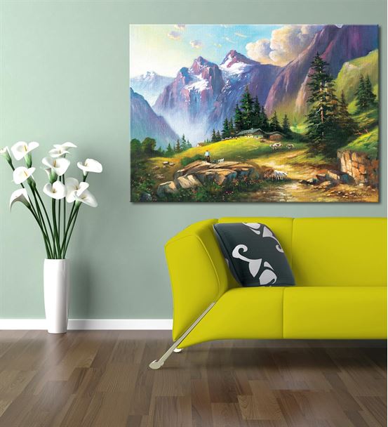 Dağ Manzarası Kanvas Tablo 35x50 cm