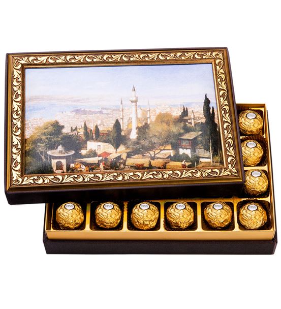 Eski İstanbul Çerçeveli Çikolata Kutusu