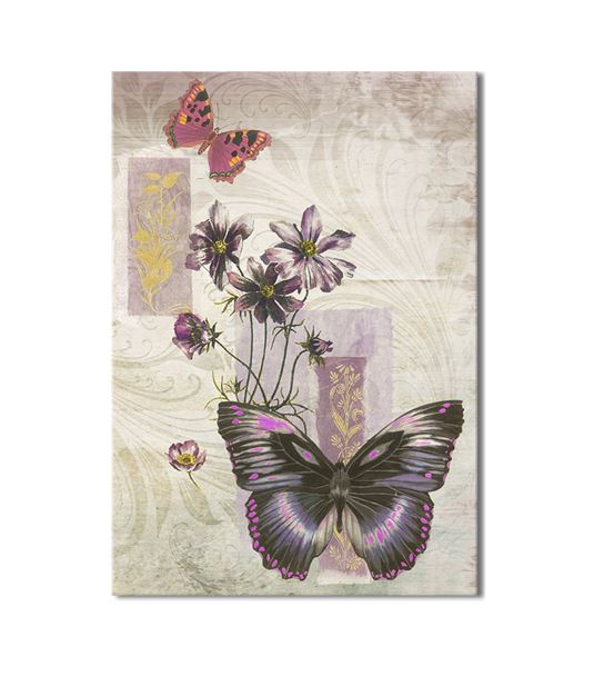 Kahverengi Kelebekler Kanvas Tablo 35x50 cm