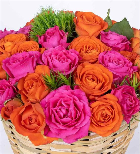 Martha Serisi Lovely Rengarenk Güller Çiçek Sepeti