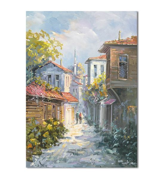 Nostalji Sokaklar Serisi B Kanvas Tablo 35x50 cm