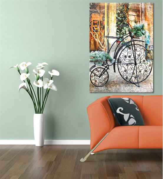 Nostaljik Bisiklet Serisi B Kanvas Tablo 50x70 cm