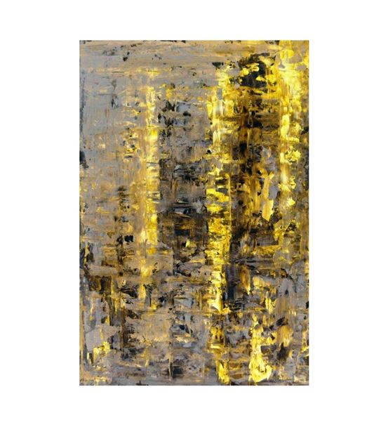 Soyut Altın Siyah Kanvas Tablo 50x70cm
