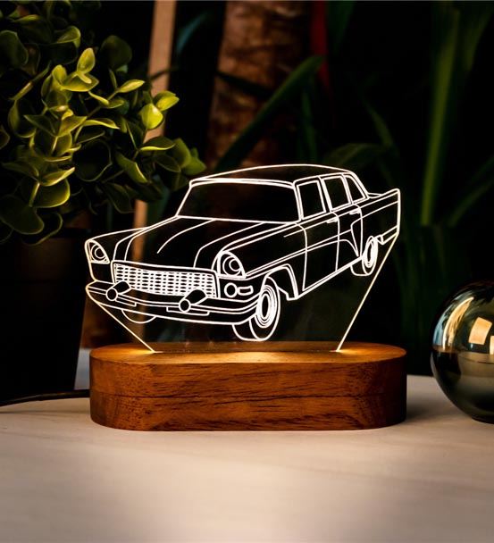 Nostaljik Araba Meraklılarına 3D Led Lamba