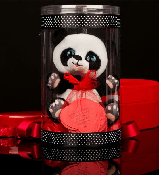 Seni Seviyorum Çünkü Mesaj Kartlı Peluş Panda